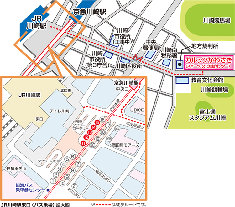 バスでお越しの場合